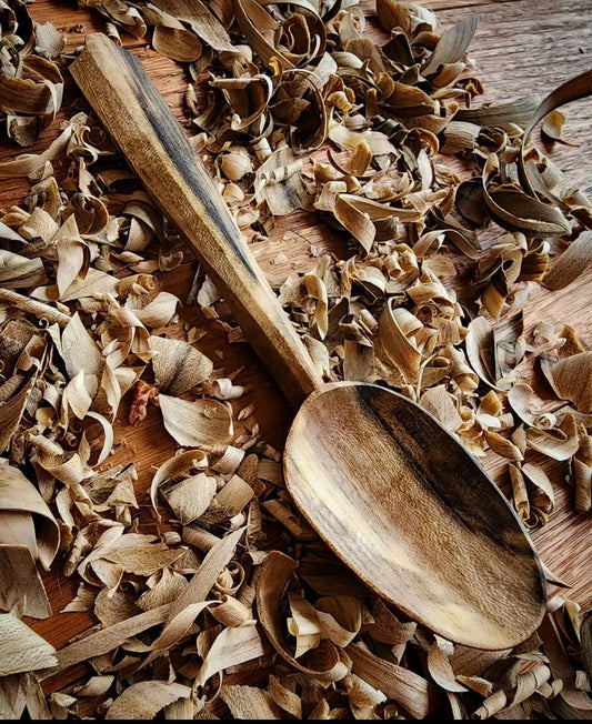 Carved Chinese Pistachio eating spoon