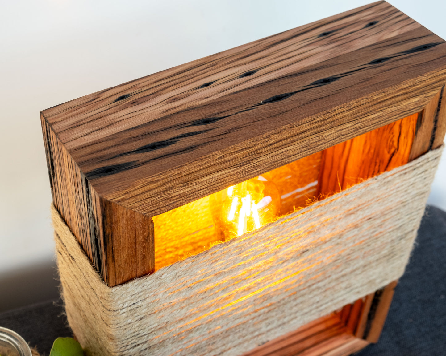 Handmade Recycled Mountain Ash Timber 12volt Lamp