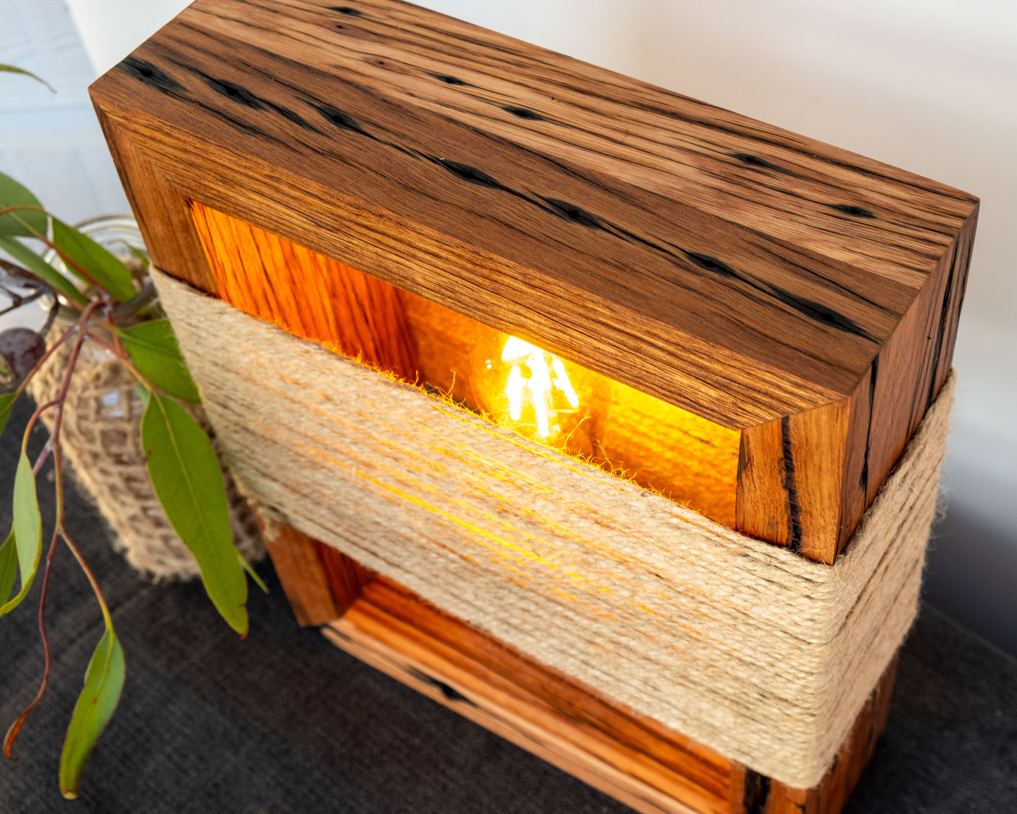 Handmade Recycled Mountain Ash Timber 12volt Lamp