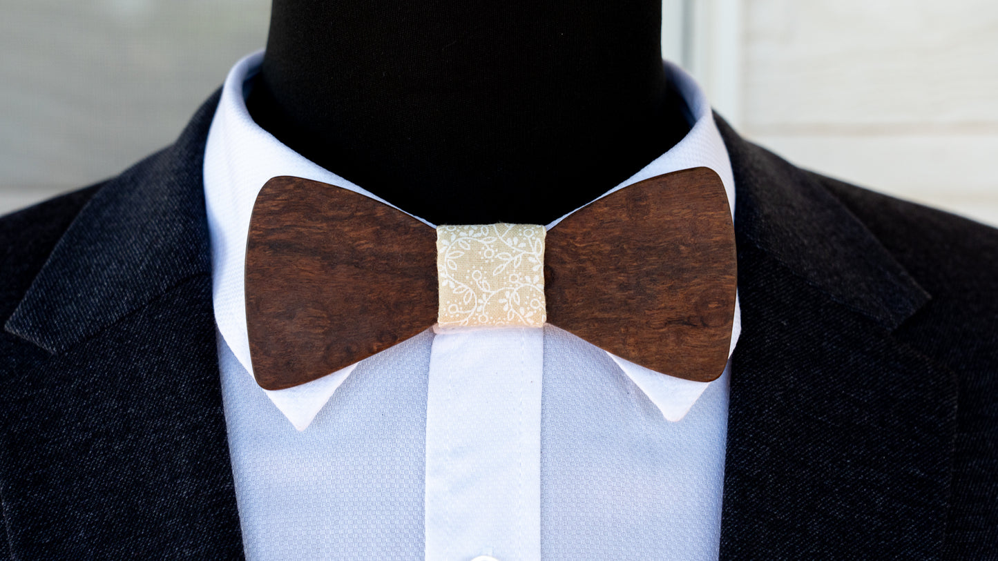 Handmade Ringed Gidgee Bowtie