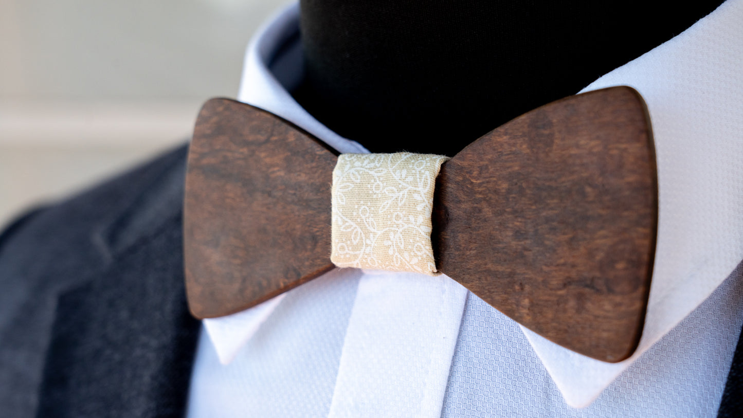 Handmade Ringed Gidgee Bowtie