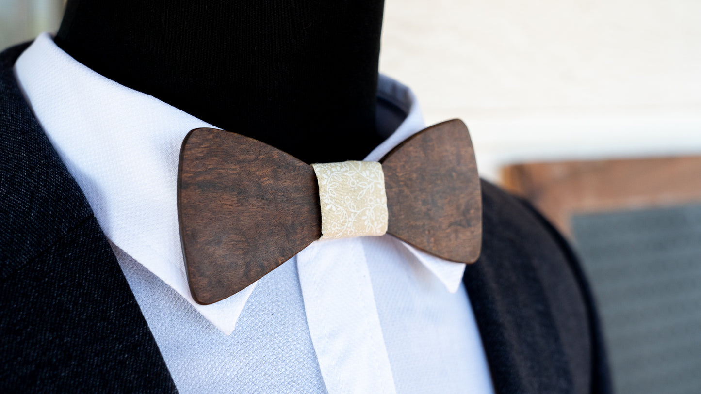 Handmade Ringed Gidgee Bowtie