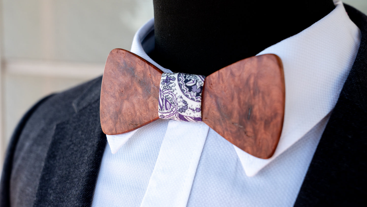 Handmade Redgum Wood Bowtie