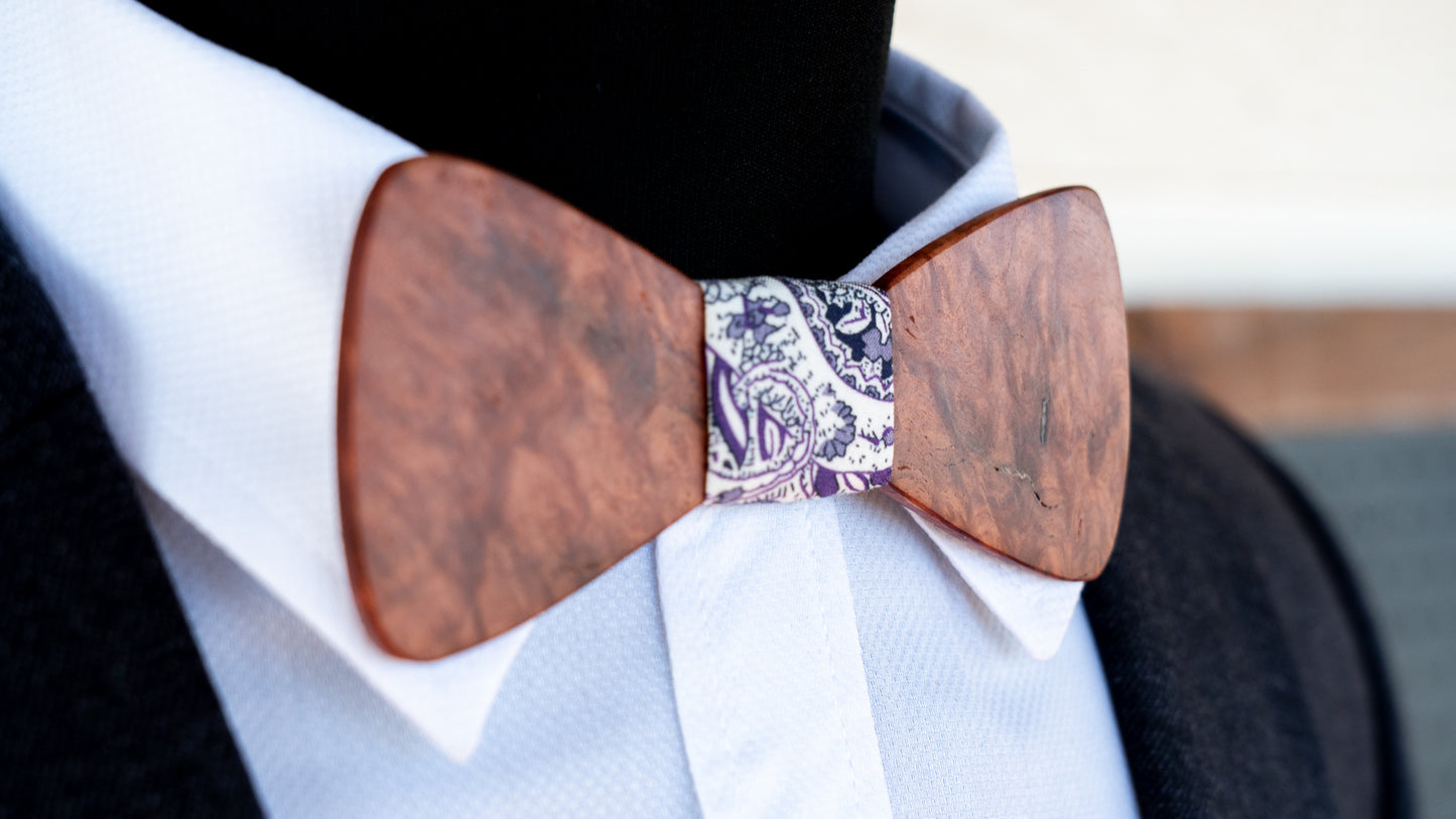 Handmade Redgum Wood Bowtie