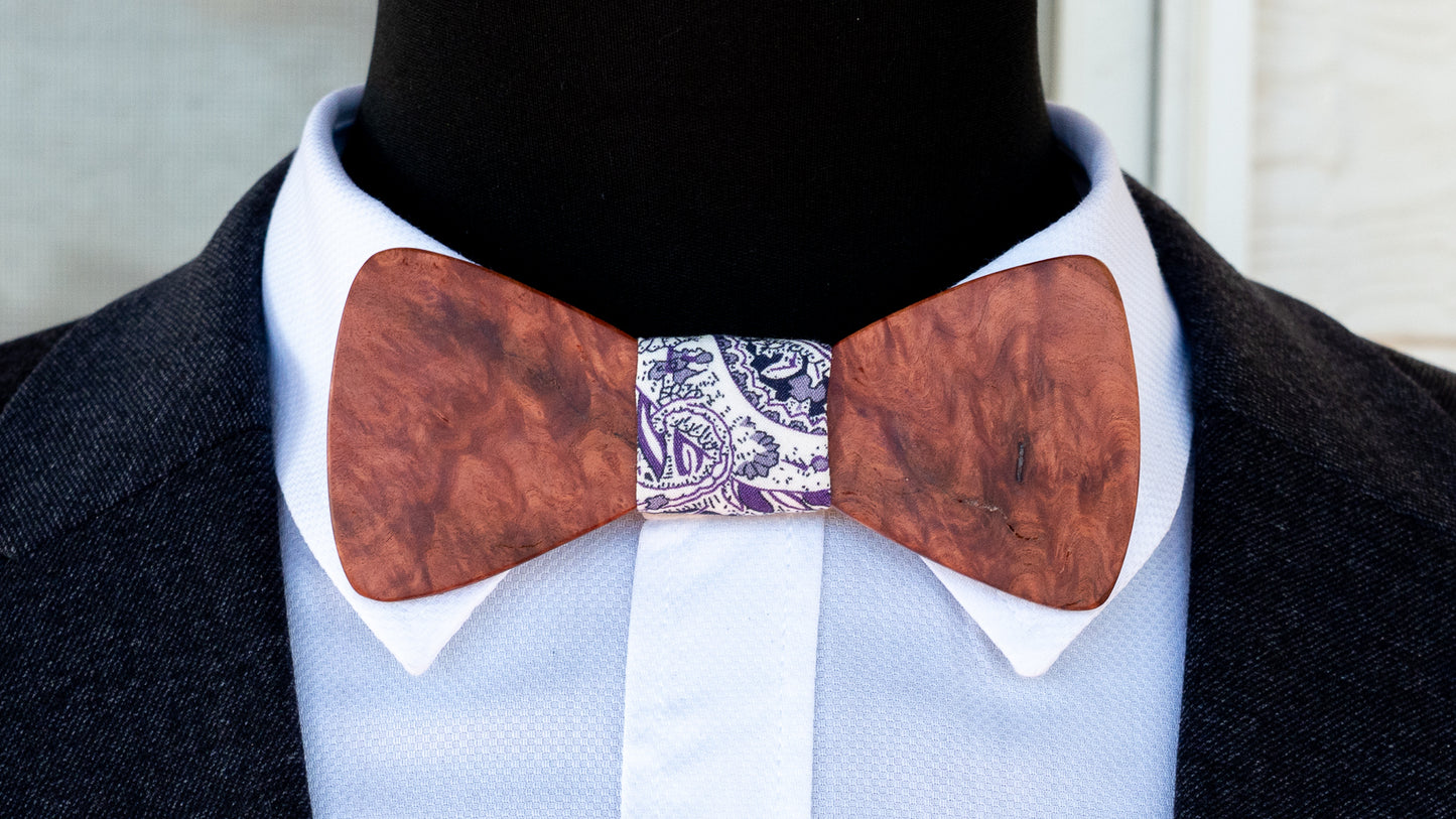 Handmade Redgum Wood Bowtie