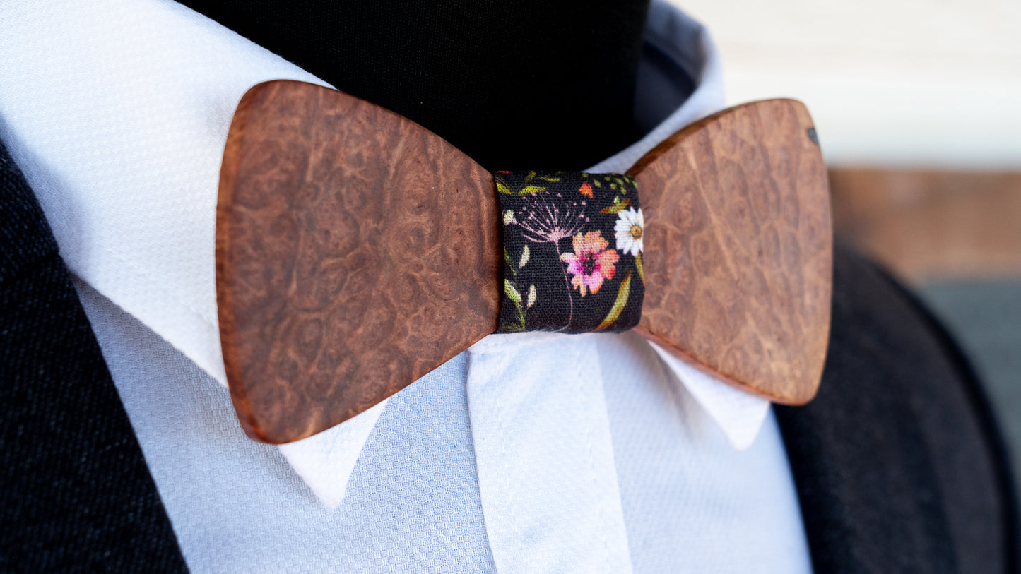 Handmade Red Mallee Burl Bowtie