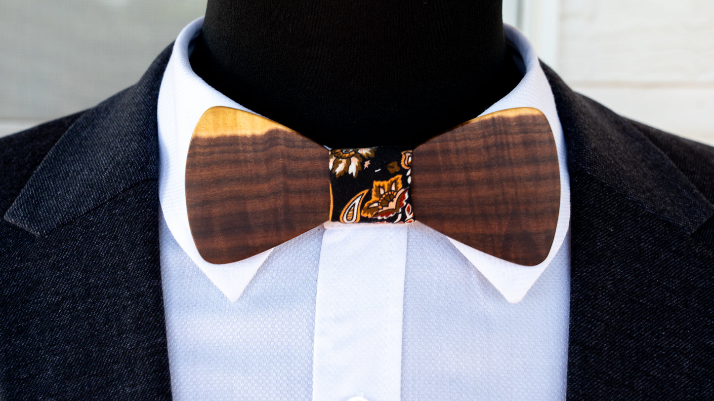 Handmade Ringed Gidgee Bowtie