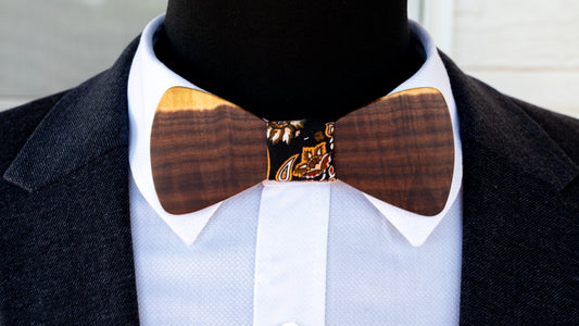 Ringed Gidgee Bowtie - Dark Knot