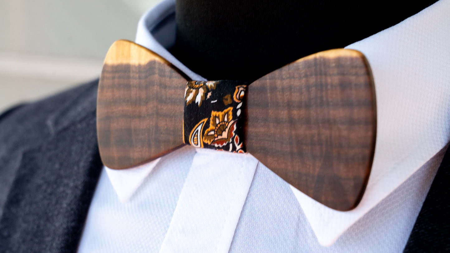 Handmade Ringed Gidgee Bowtie