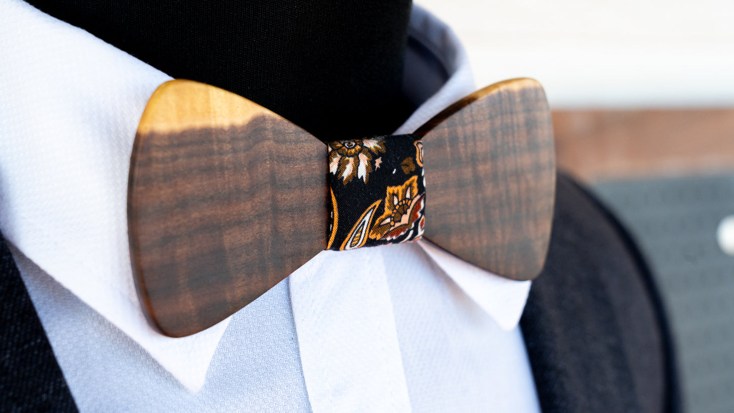 Handmade Ringed Gidgee Bowtie