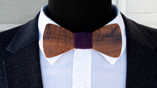 Ringed Gidgee Bowtie - Purple Knot