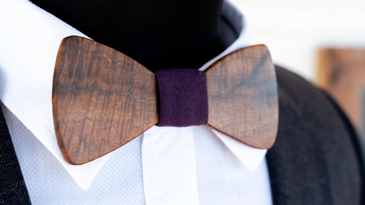 Handmade Ringed Gidgee Bowtie