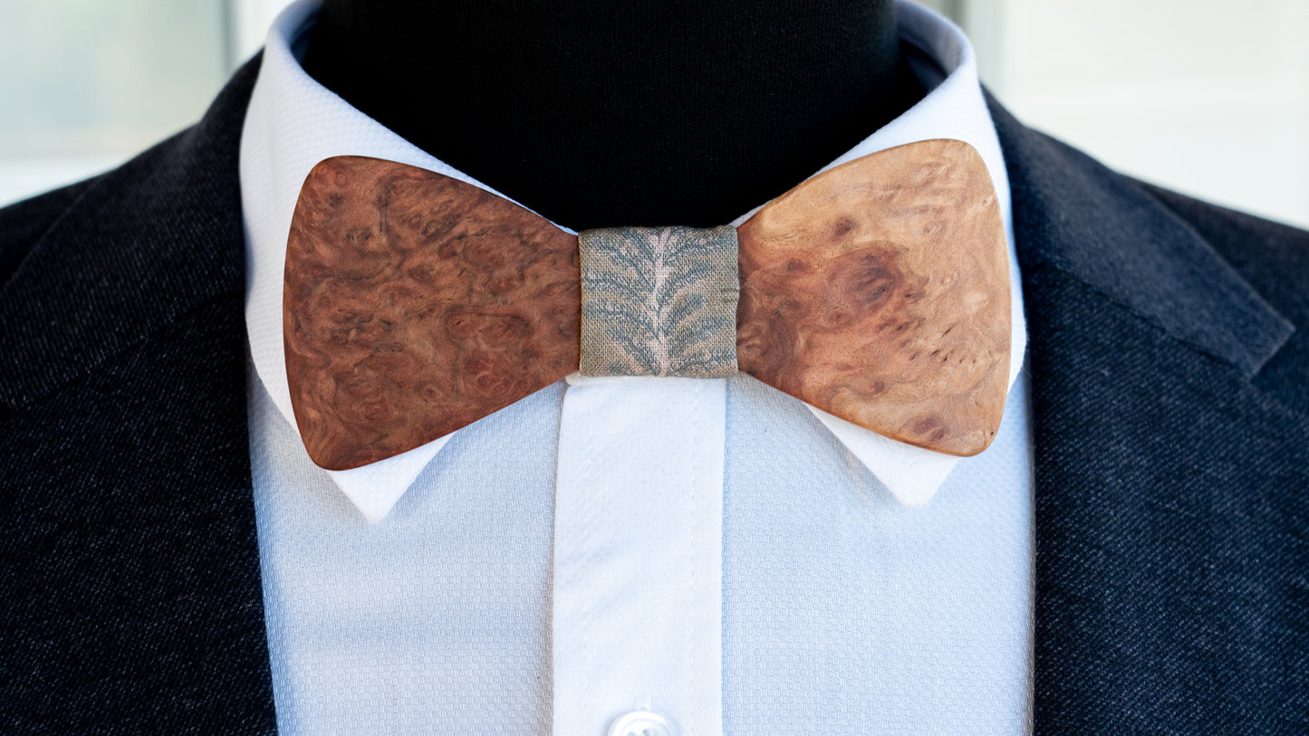 Handmade Red Mallee Burl Bowtie
