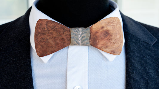 Handmade Red Mallee Burl Bowtie