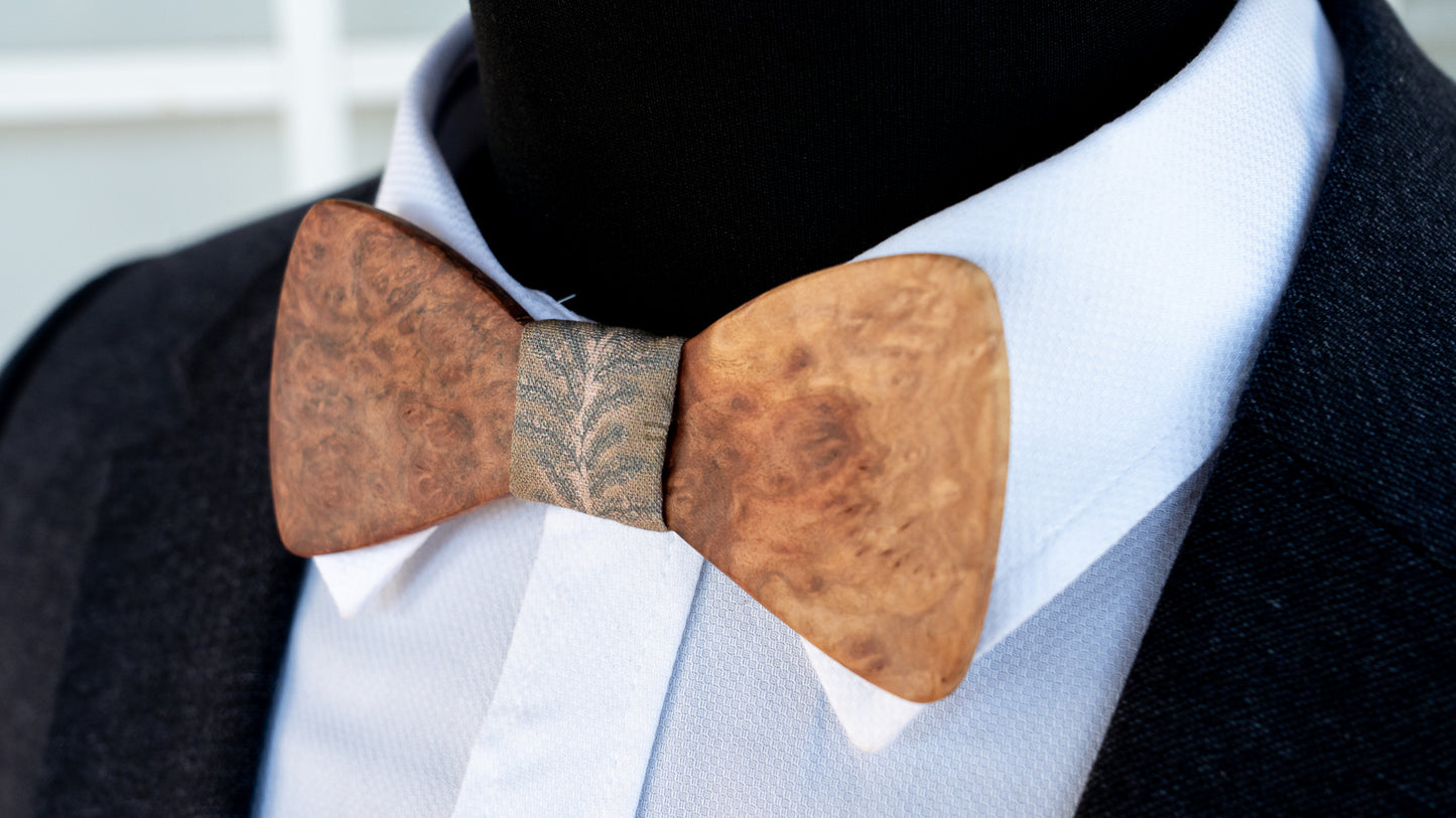 Handmade Red Mallee Burl Bowtie