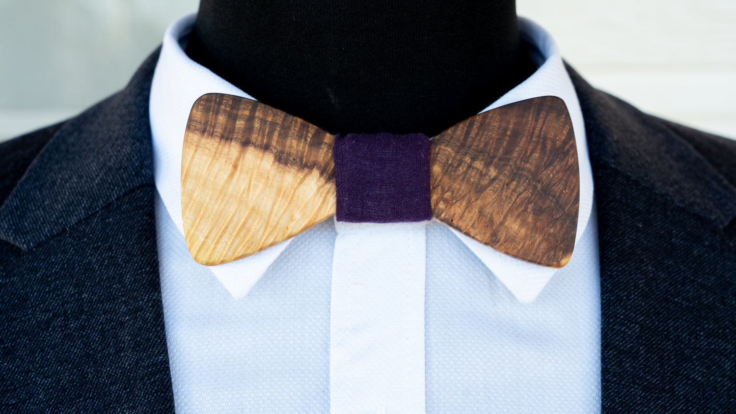 Handmade Ringed Gidgee Bowtie
