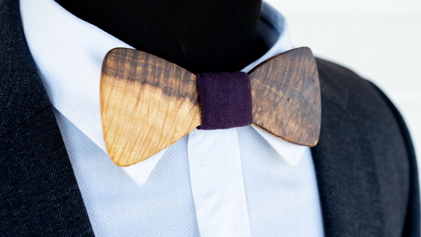 Handmade Ringed Gidgee Bowtie