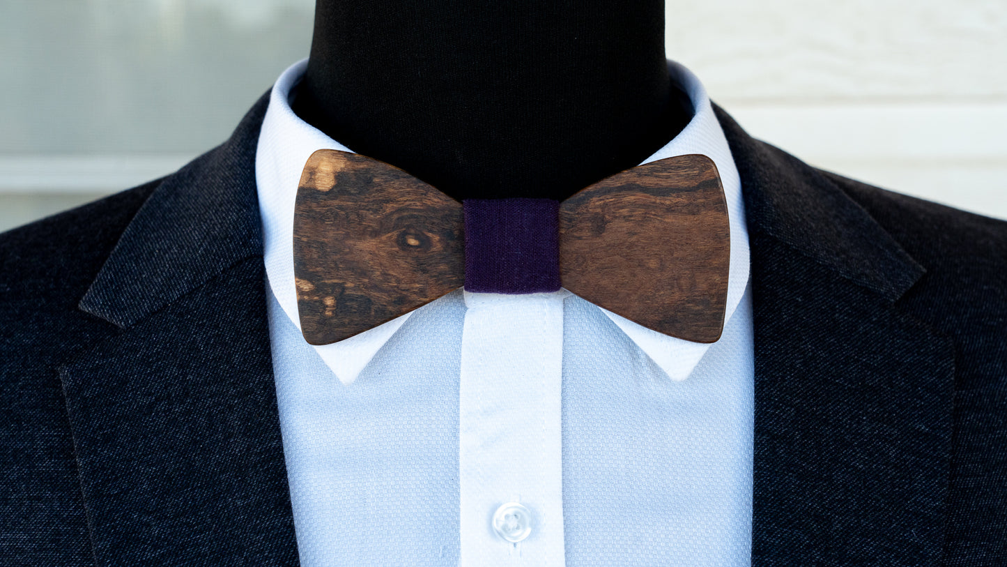 Handmade Ringed Gidgee Bowtie