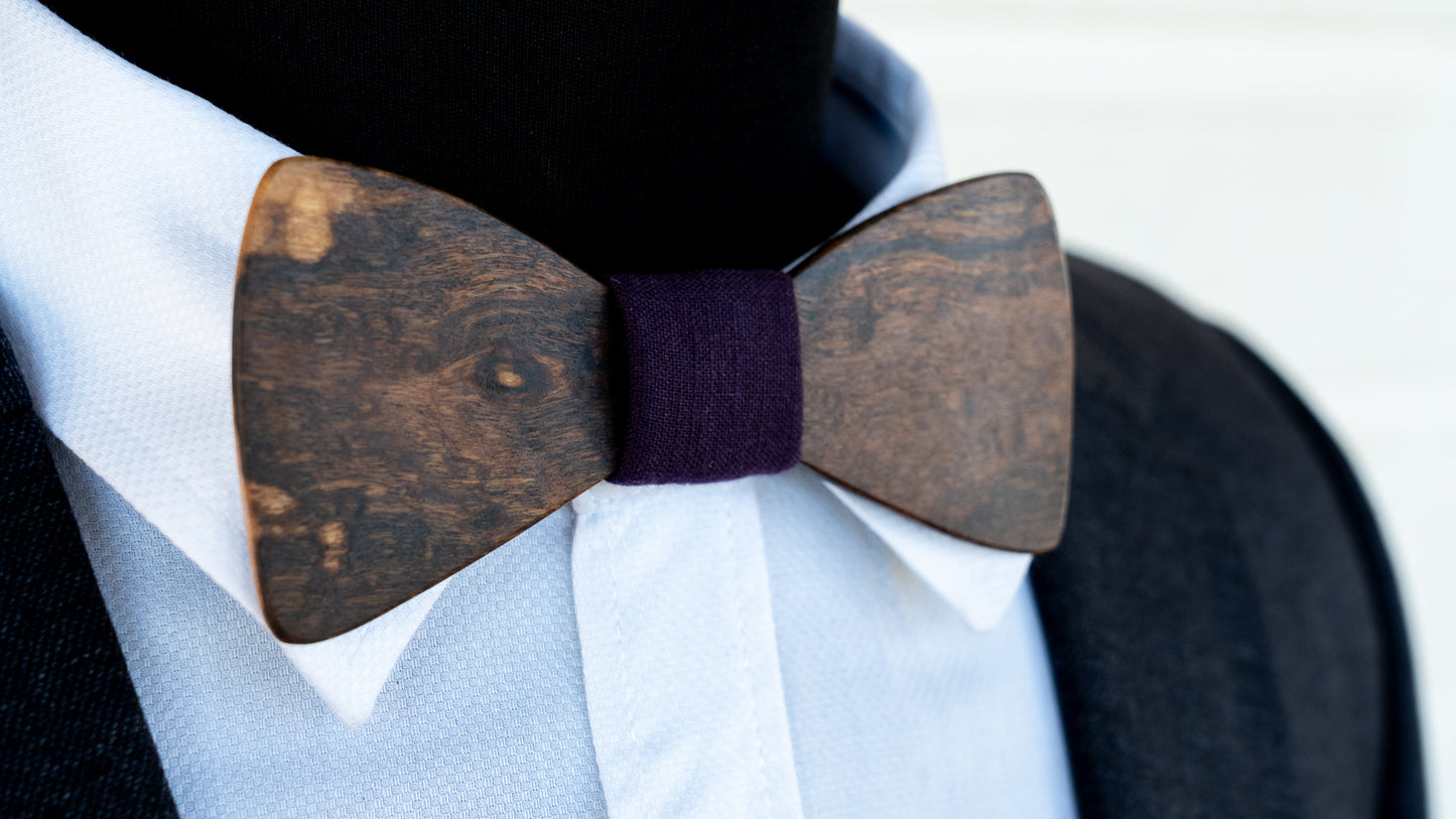 Handmade Ringed Gidgee Bowtie