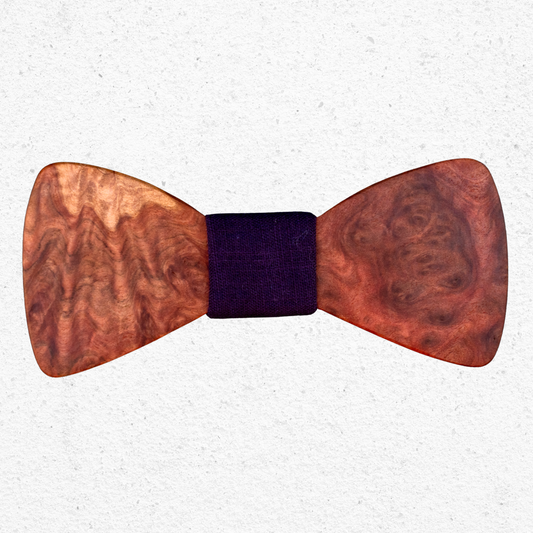 Handmade Red Mallee Burl Bowtie