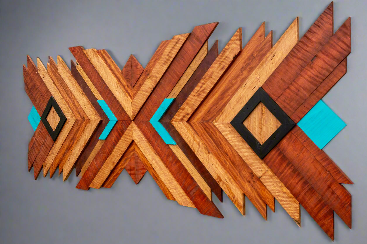 Highly Figured Mosaic Wooden Wall Art