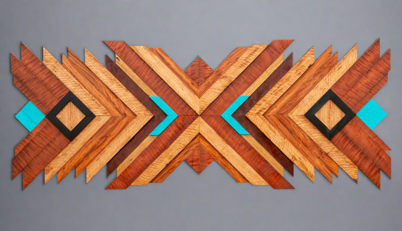Highly Figured Mosaic Wooden Wall Art
