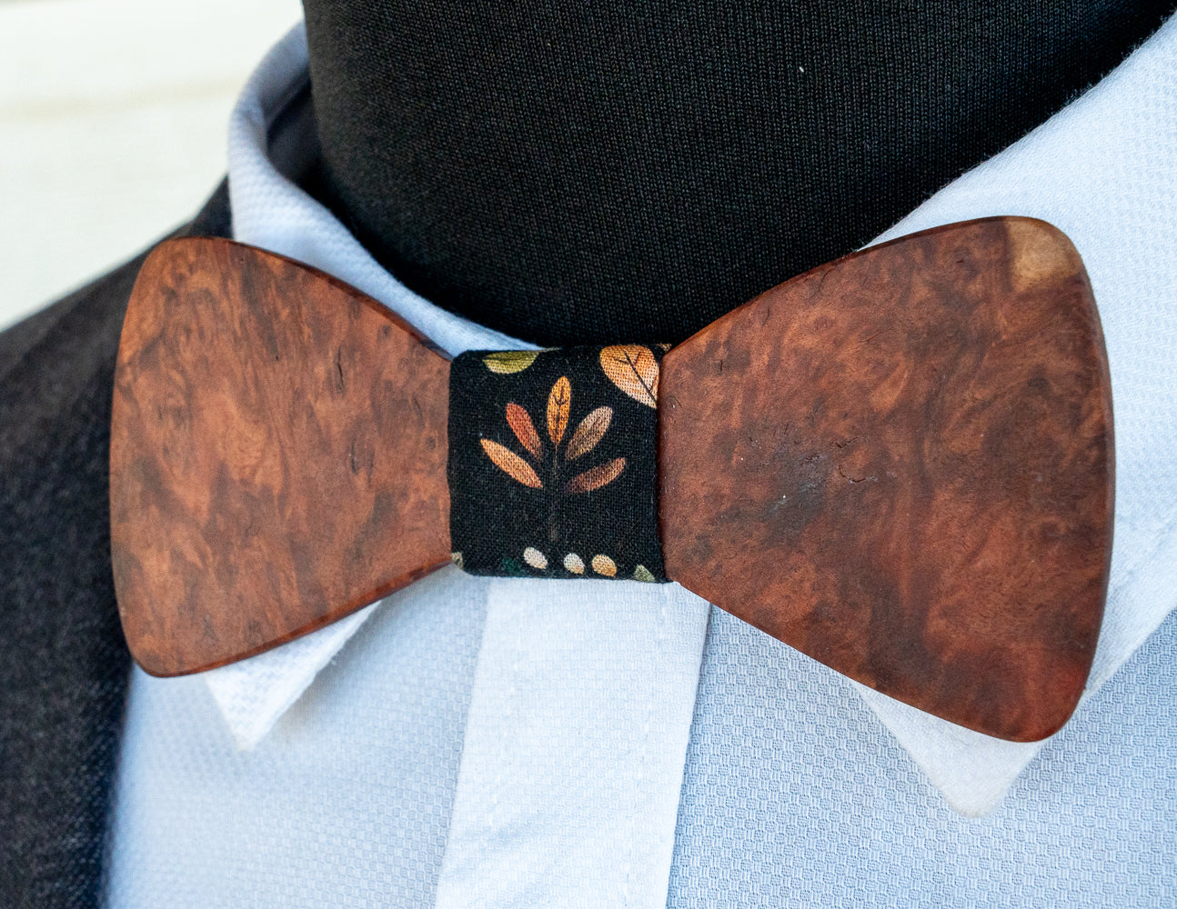 Handmade Red Mallee Burl Bowtie