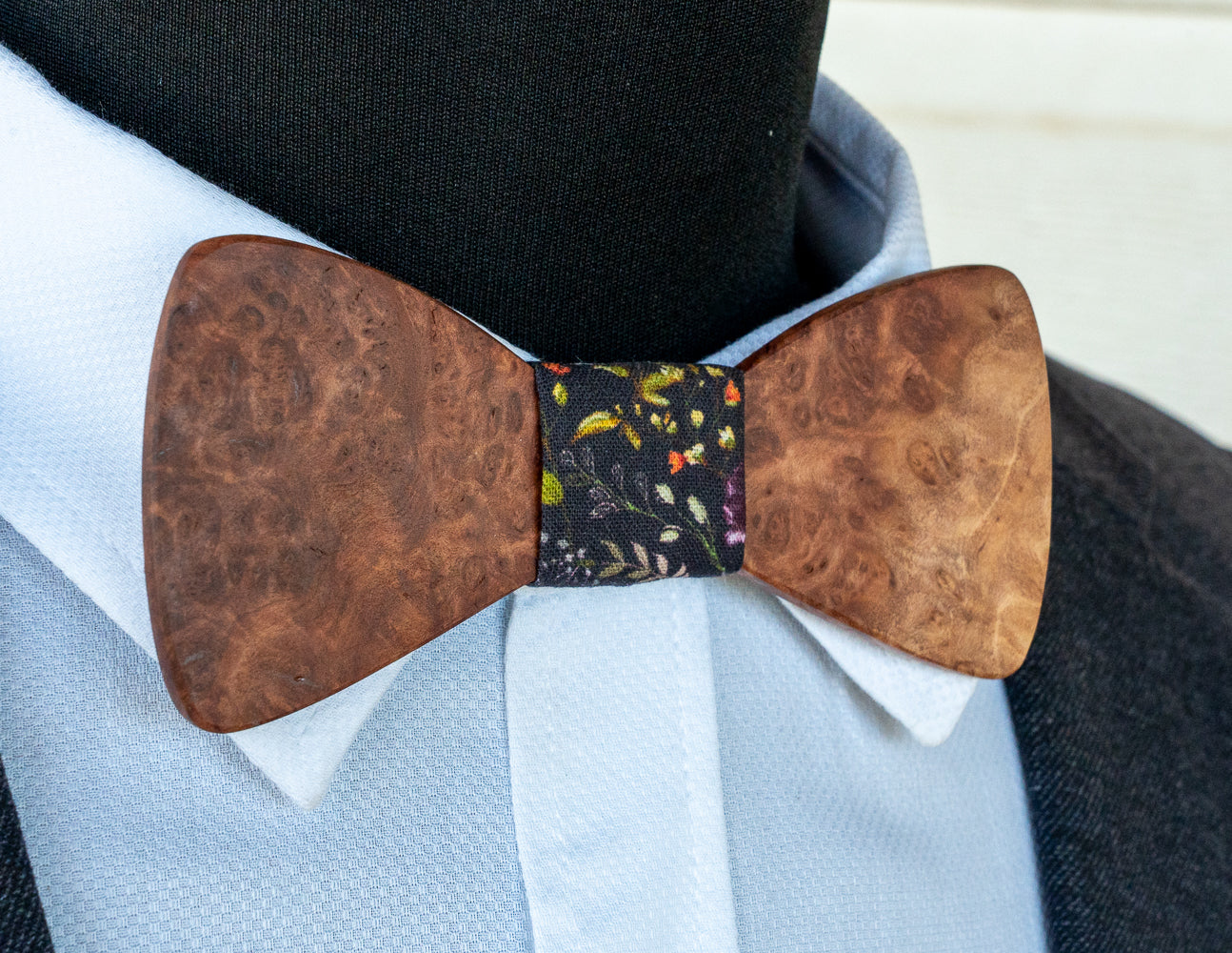 Handmade Red Mallee Burl Bowtie
