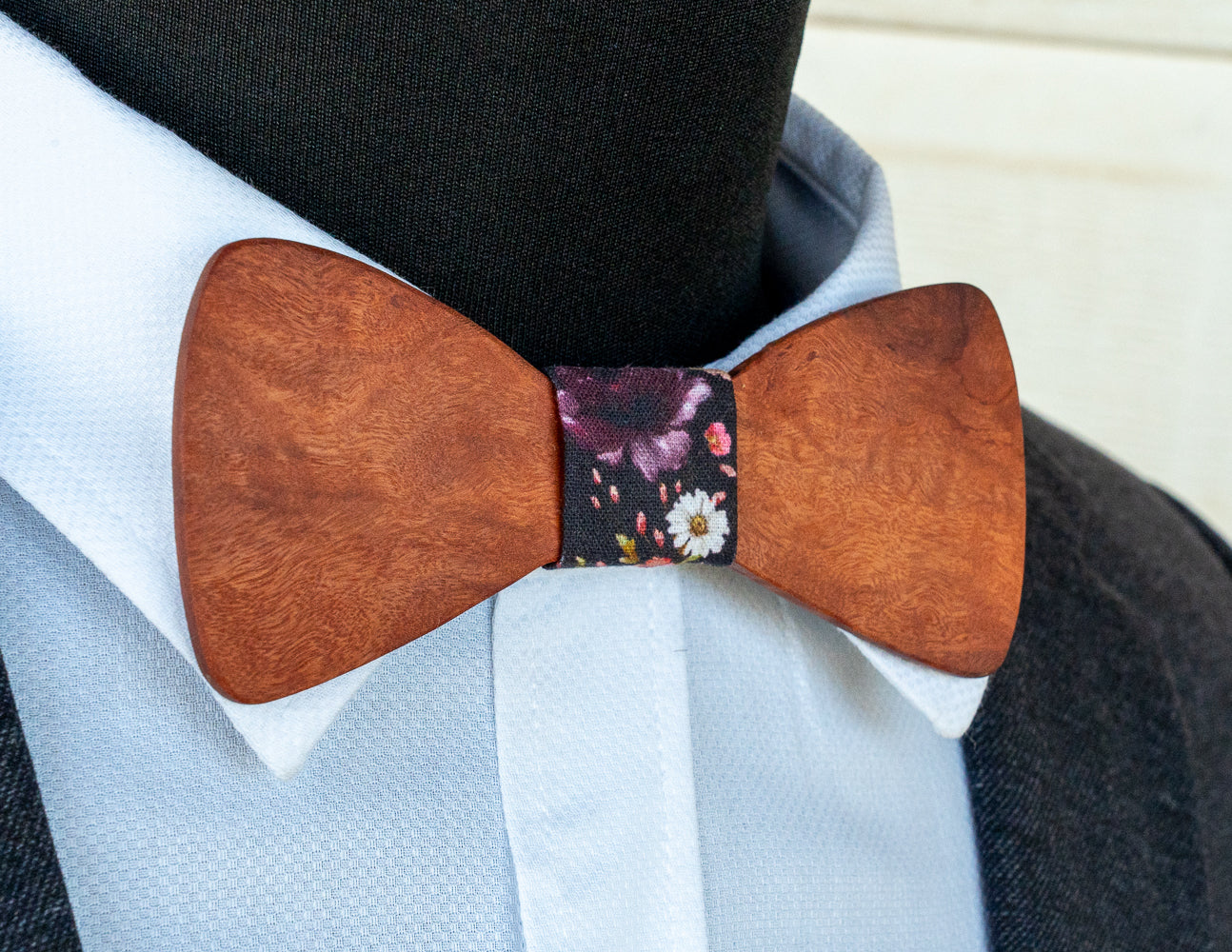 Handmade Redgum Wood Bowtie