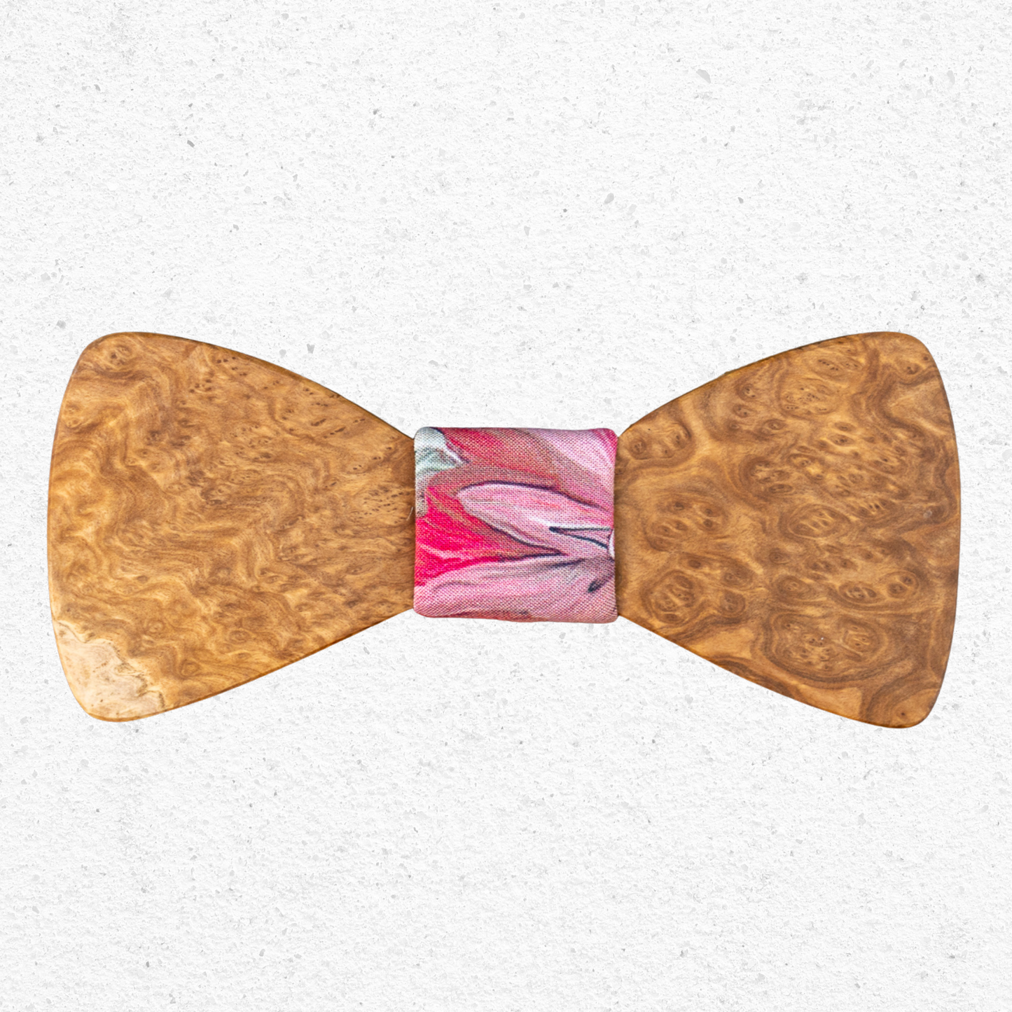 Handmade Brown Mallee Burl Wood Bowtie