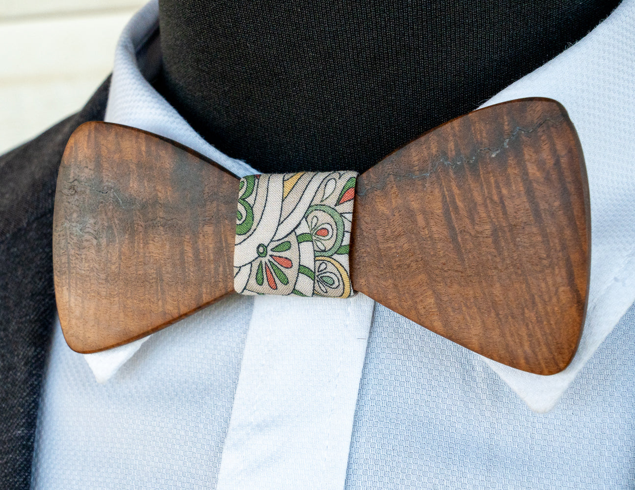 Handmade Ringed Gidgee Wood Bowtie
