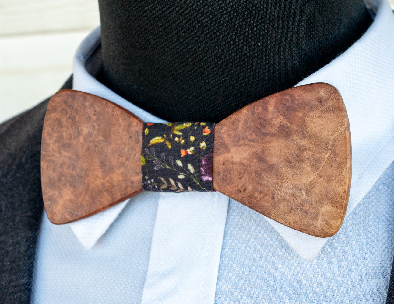 Handmade Red Mallee Burl Bowtie