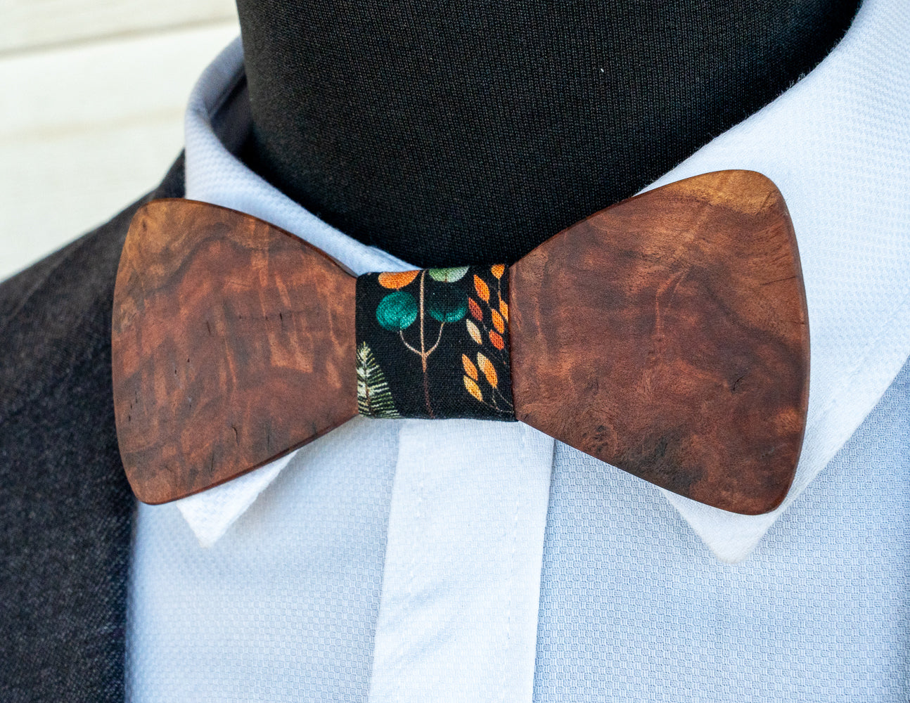 Handmade Red Mallee Burl Bowtie