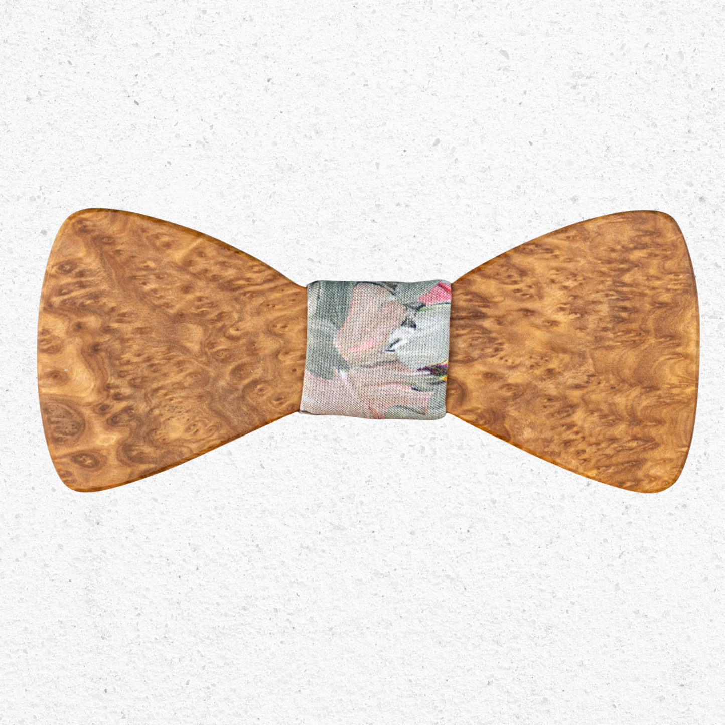 Handmade Brown Mallee Burl Wood Bowtie