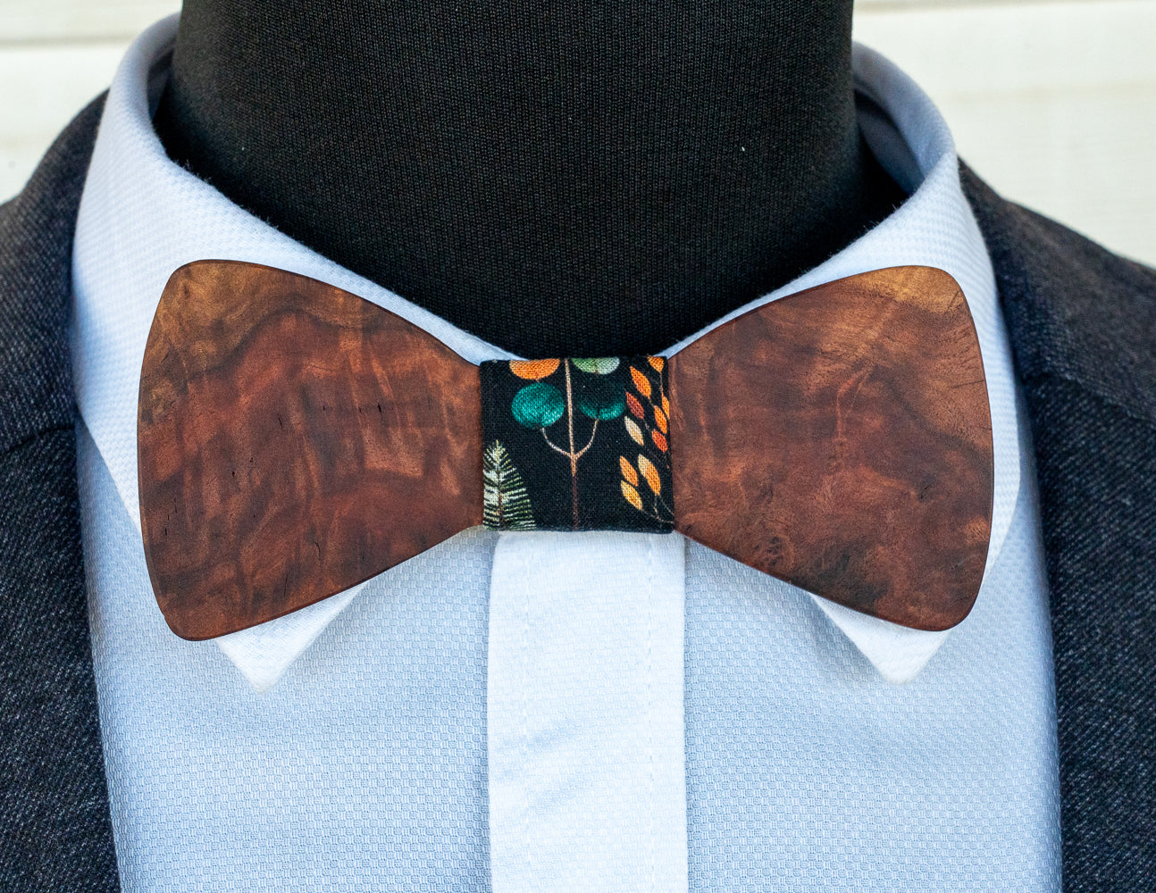 Handmade Red Mallee Burl Bowtie