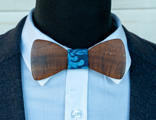 Ringed Gidgee Bowtie - Dark Blue