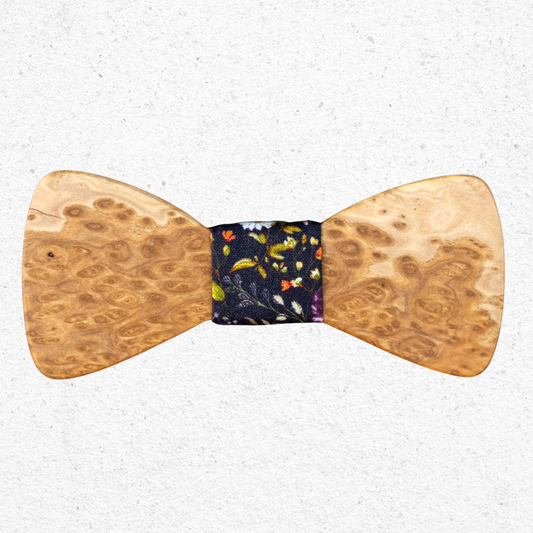 Brown Mallee Burl Bowtie - Dark Knot