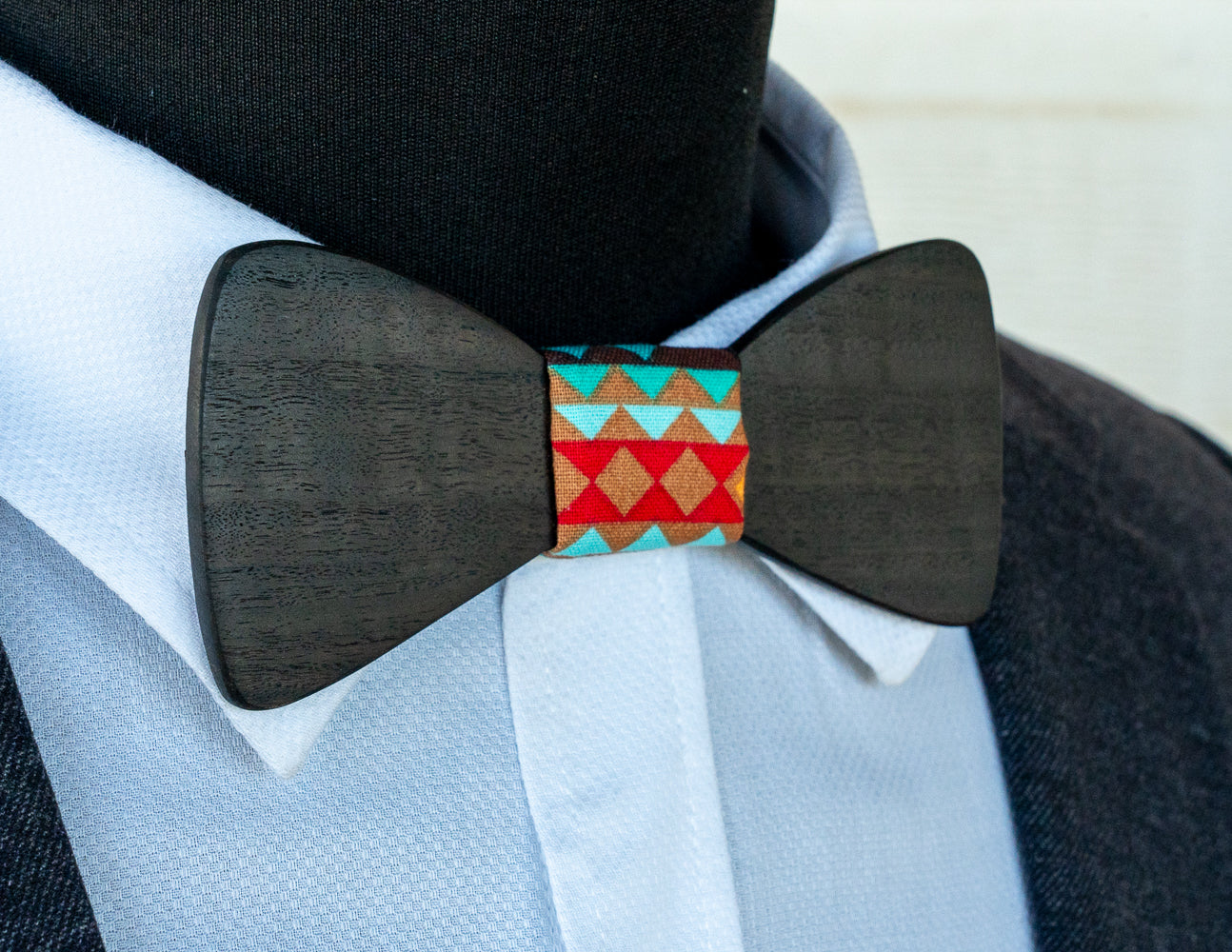 Handmade Ancient 4000yr old Redgum Bowtie