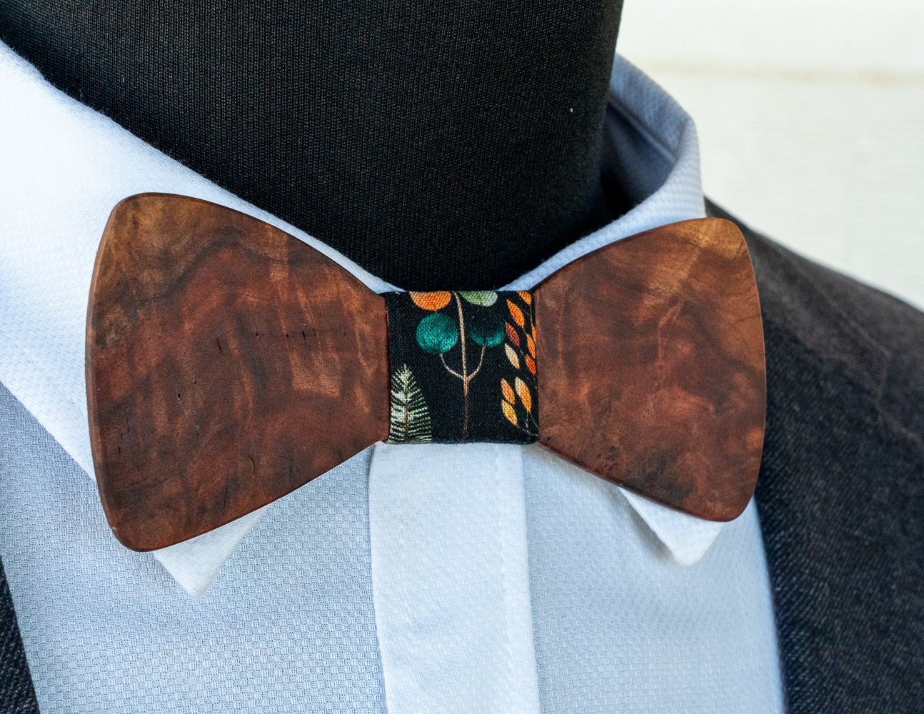 Handmade Red Mallee Burl Bowtie