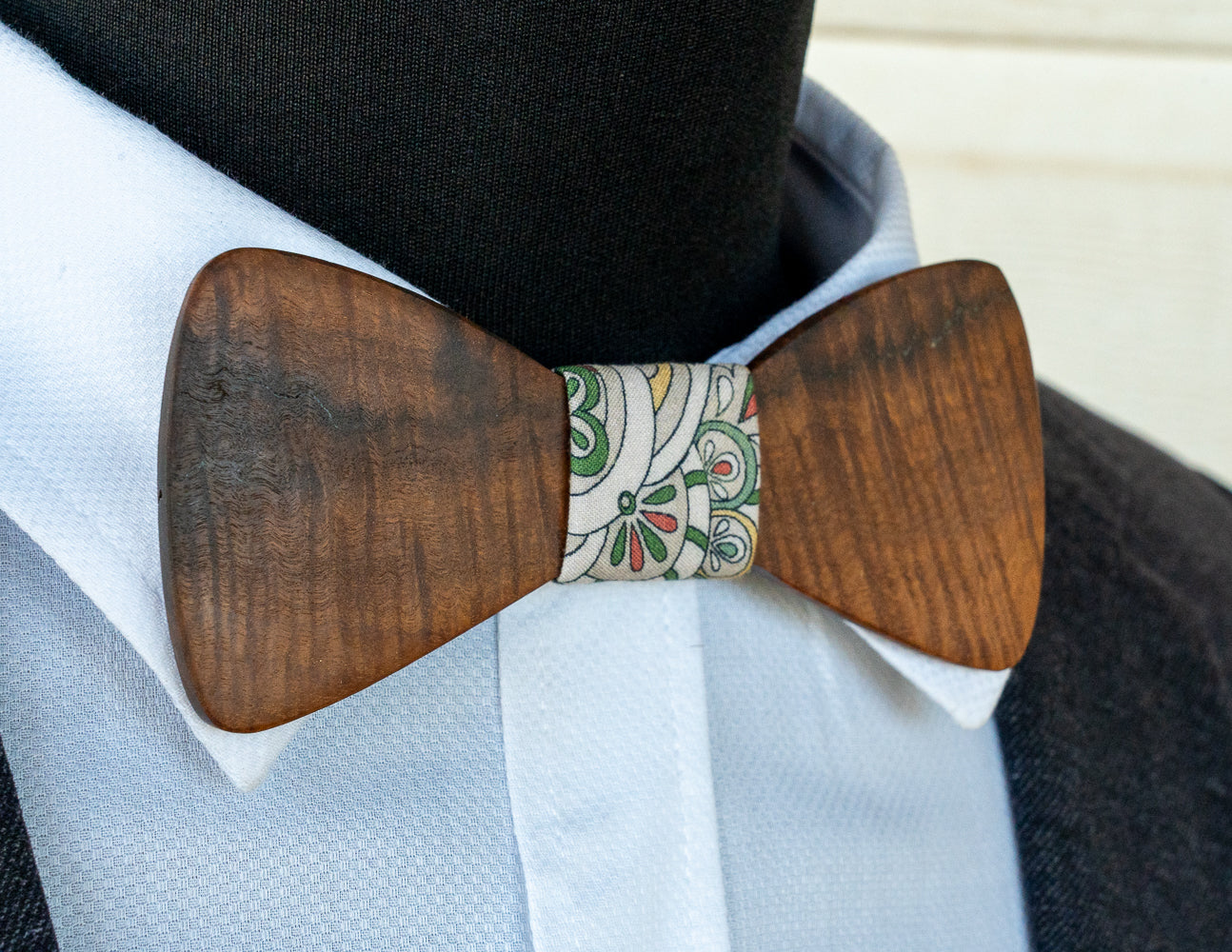 Handmade Ringed Gidgee Wood Bowtie